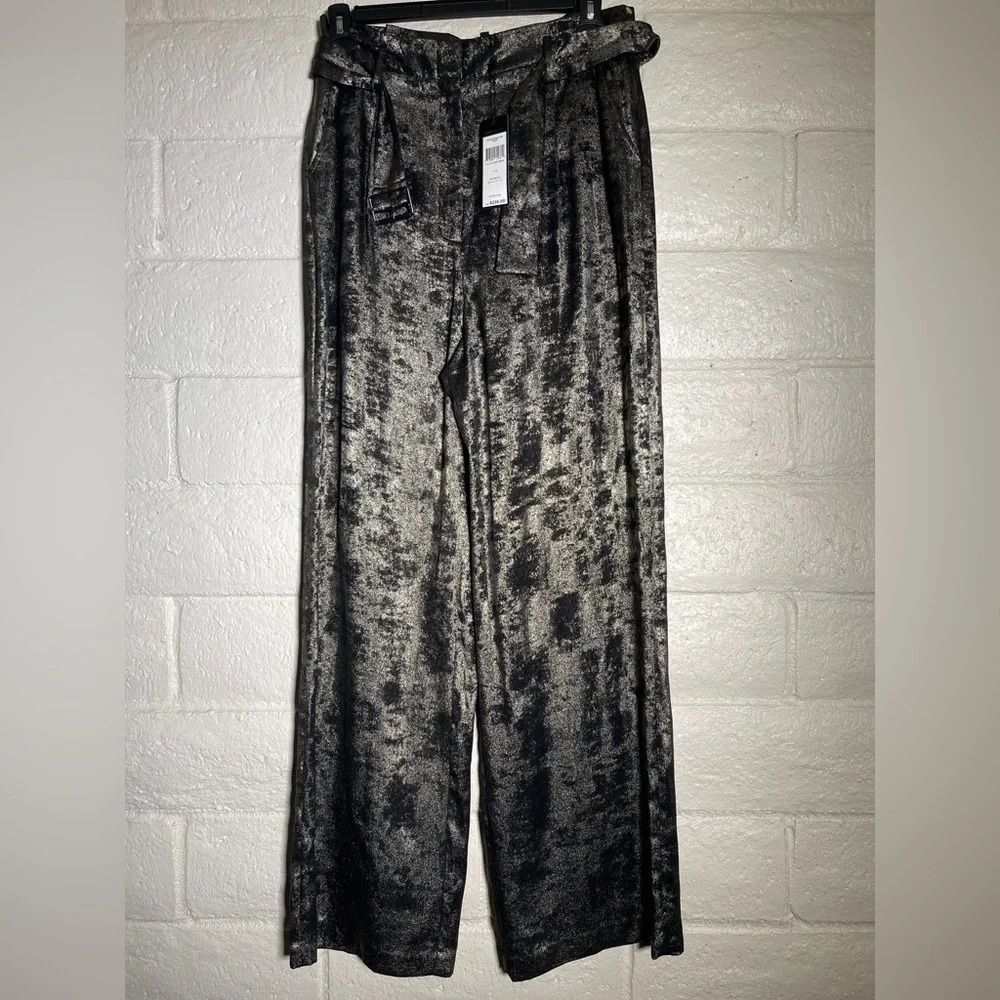 BCBGMaxAzria Black & Gold Wide Leg Pants